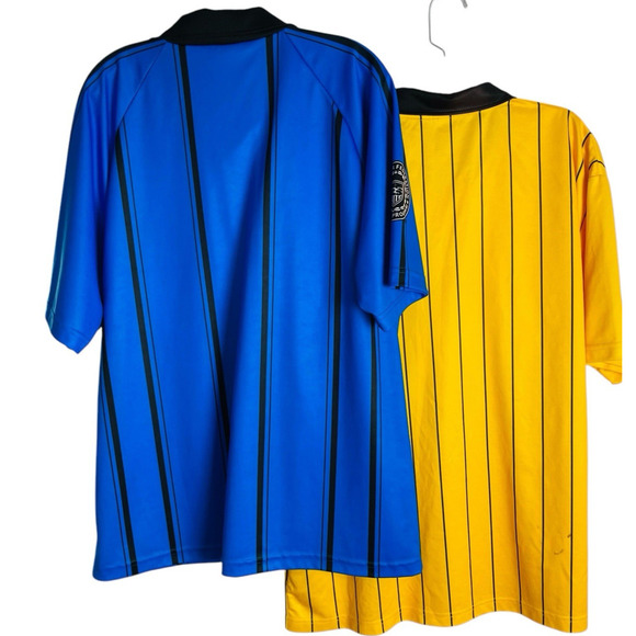 Olympus Official Sports Soccer Referee Jerseys (2) Size XL Blue Yellow Stripe - Picture 2 of 14